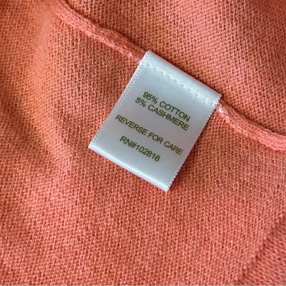 Garnet Hill Longline Cardigan Open Waterfall Drape Front Belt Ruffles Peach Sz S - Picture 7 of 11